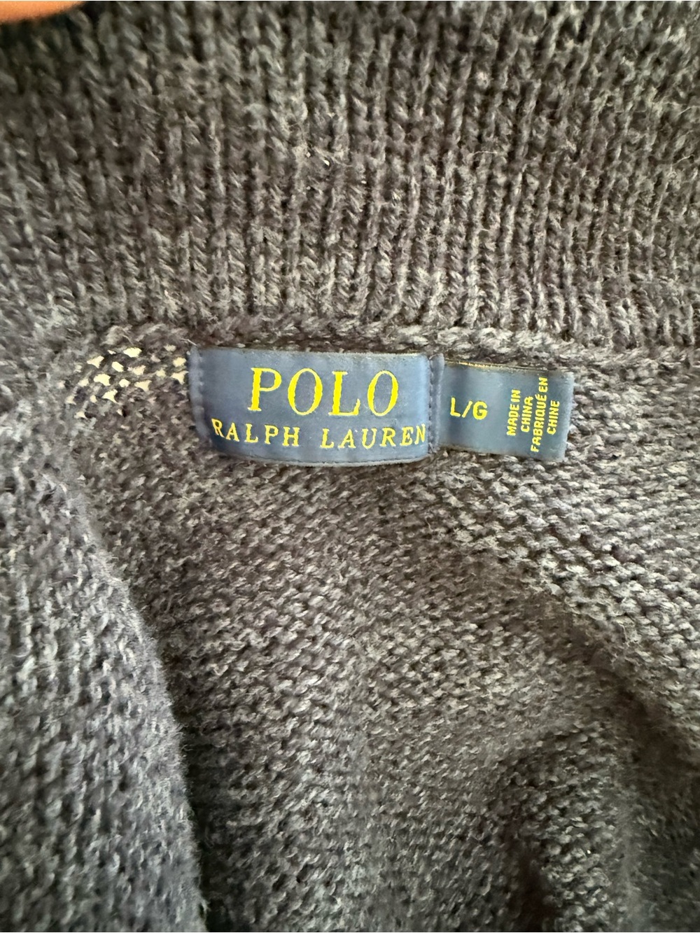 Polo by Ralph Lauren Men's Shawl Collar Cardigan - Navy Blue - Picture 3 of 3